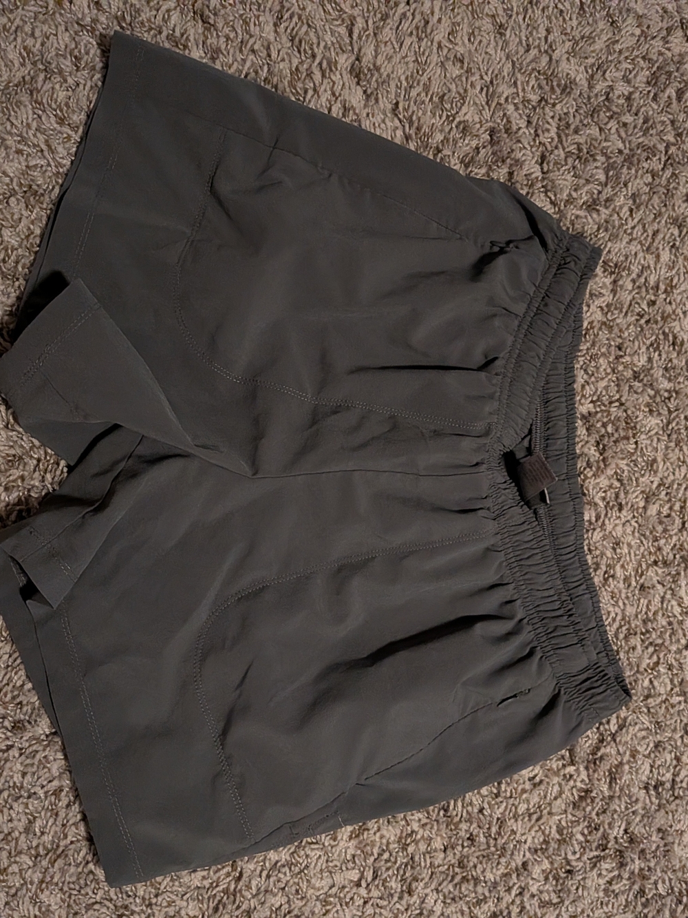 Champion Gray Athletic Shorts Pockets Zipper And Velcro